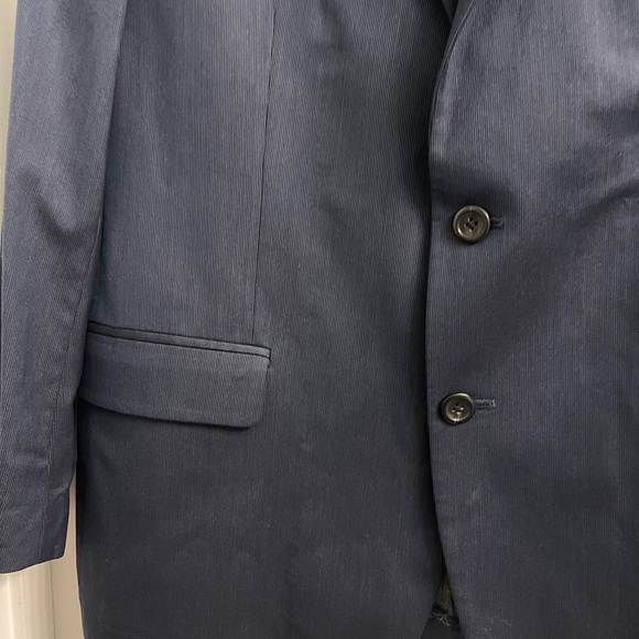 Men’s Navy Sports Coat Blazer with Lining Removed for Rush Fraternity 42S - Picture 2 of 6